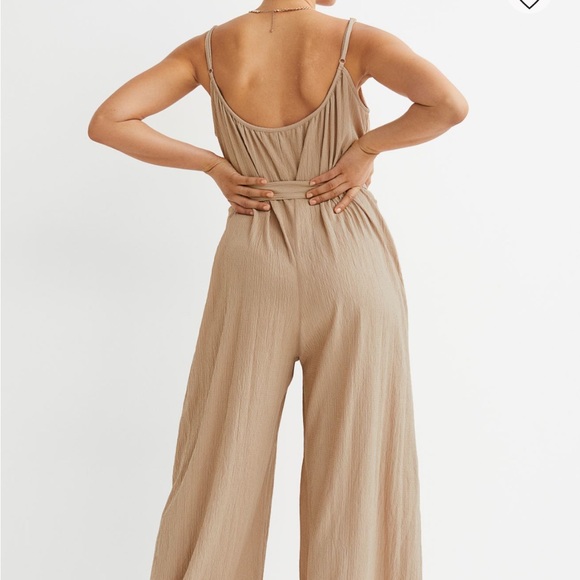 H&M Beige Tie Belt Jumpsuit - Picture 8 of 14